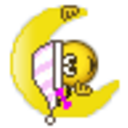 Sleep Moon — cartoon emoji for Slack & Discord