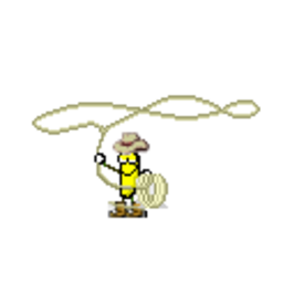 Banana Cowboyrope — cartoon emoji for Slack & Discord (Discord)