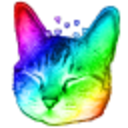 Rainbow Cat — cartoon emoji for Slack & Discord