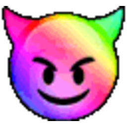 Rainbow Devil — cartoon emoji for Slack & Discord (Discord)