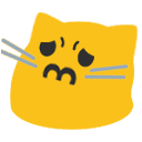 Meow Frowningbig — cartoon emoji for Slack & Discord