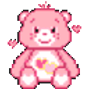 Carebear Pink — cartoon emoji for Slack & Discord