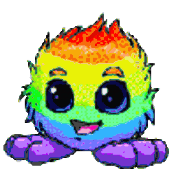 Rainbow Fluff — cartoon emoji for Slack & Discord (Discord)