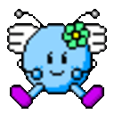 Flying Blue Thing — cartoon emoji for Slack & Discord