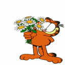 Garfield Flowers — cartoon emoji for Slack & Discord