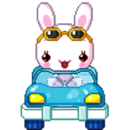 Bunny Car 2 — cartoon emoji for Slack & Discord (Discord)