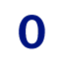 Blue Zero Digit — symbol emoji for Slack & Discord