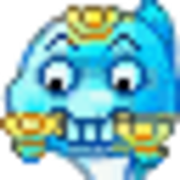 Blue Fish — cartoon emoji for Slack & Discord (Discord)