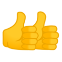 Plus 2 — thumbs-up emoji for Slack & Discord