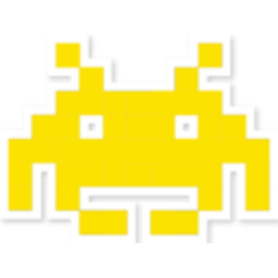 Space Invader Yellow — pixel-art emoji for Slack & Discord (Discord)