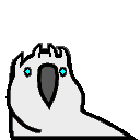 White Walker Parrot — cartoon emoji for Slack & Discord