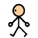 Stickman Walking — cartoon emoji for Slack & Discord