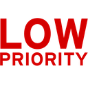 Low Priority — text emoji for Slack & Discord
