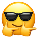 Finger Guns Sunglasses — emoji emoji for Slack & Discord