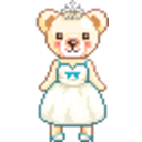 Princess Teddybear — cartoon emoji for Slack & Discord