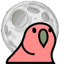 Moon Parrot — cartoon emoji for Slack & Discord