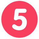 5 Circle — number emoji for Slack & Discord