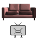 Couch Tv — cartoon emoji for Slack & Discord
