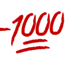 1000 — text emoji for Slack & Discord
