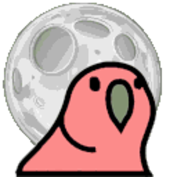 Moon Parrot — cartoon emoji for Slack & Discord (Discord)