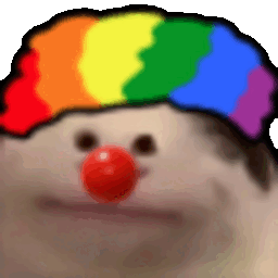 Popcat Clown — cartoon emoji for Slack & Discord (Discord)
