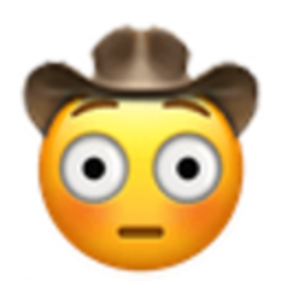 Flushed Cowboy — cartoon emoji for Slack & Discord (Discord)
