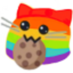 Meow Rainbowcookie — cartoon emoji for Slack & Discord (Discord)