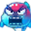 Blue Fishangry — pixel-art emoji for Slack & Discord