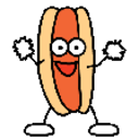 Dance Hotdog — cartoon emoji for Slack & Discord