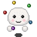 Riceball Juggle — cartoon emoji for Slack & Discord