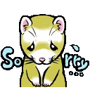 Ferret Sorry — cartoon emoji for Slack & Discord