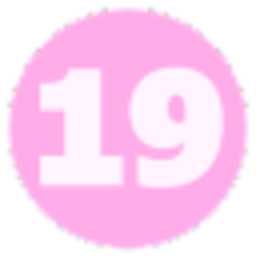 Pink Circle Number19 — number emoji for Slack & Discord (Discord)