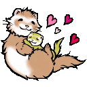 Ferret Cuddle — ferret emoji for Slack & Discord