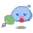Bluekao Fan — cartoon emoji for Slack & Discord