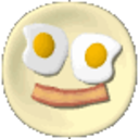 Breakfast Smile — cartoon emoji for Slack & Discord
