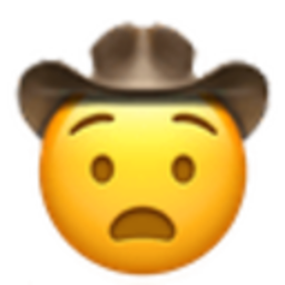 Anguished Cowboy — cowboy emoji for Slack & Discord (Discord)