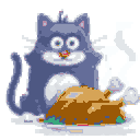 Hungry Cat — cartoon emoji for Slack & Discord