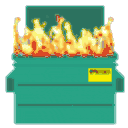 Garbage Fire — fire emoji for Slack & Discord