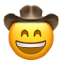 Smiling Cowboy — cartoon emoji for Slack & Discord