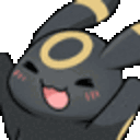 Umbreon Cheer — cartoon emoji for Slack & Discord