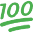 Hundred Score Hand — hundred emoji for Slack & Discord
