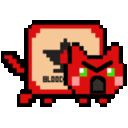 Nyancat Blooddrive — pixel-art emoji for Slack & Discord