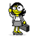 Business Woman — cartoon emoji for Slack & Discord