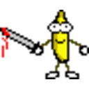 Banana Sword — cartoon emoji for Slack & Discord