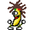Dreadlocks Bananadance — cartoon emoji for Slack & Discord
