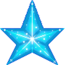 Blue Star 3 — blue emoji for Slack & Discord