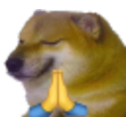 Cheems Pray — dog emoji for Slack & Discord (Discord)