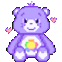 Carebear Violet — cartoon emoji for Slack & Discord (Discord)