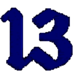 Blue Number 13 — blue emoji for Slack & Discord (Discord)