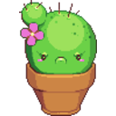 Potted Cactus — cartoon emoji for Slack & Discord